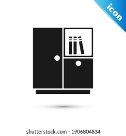 Grey Wardrobe icon isolated on white background.  Vector