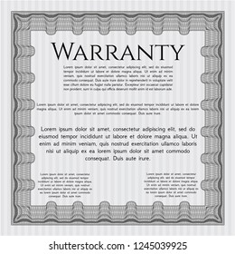 Grey Warranty Certificate template. With great quality guilloche pattern. Money design. Customizable, Easy to edit and change colors. 
