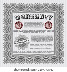 Grey Warranty. Complex background. Customizable, Easy to edit and change colors. Beauty design. 