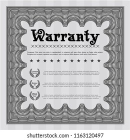 Grey Warranty. Customizable, Easy to edit and change colors. Easy to print. Artistry design. 