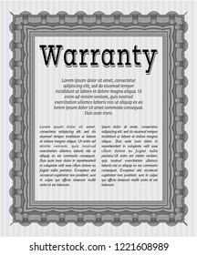 Grey Warranty. Customizable, Easy to edit and change colors. With linear background. Good design. 