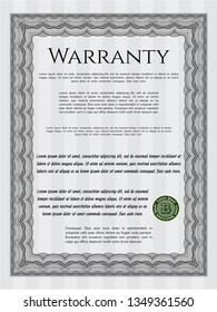 Grey Warranty. Customizable, Easy to edit and change colors. Printer friendly. Money Pattern design. 