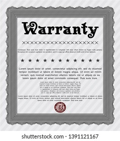 Grey Warranty. Customizable, Easy to edit and change colors. With linear background. Excellent design. 