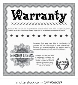 Grey Warranty. Customizable, Easy to edit and change colors. With background. Cordial design. 