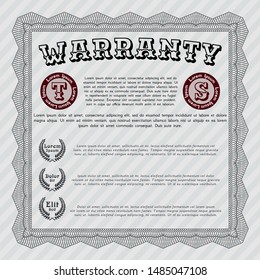 Grey Warranty. Customizable, Easy to edit and change colors. Complex background. Excellent design. 
