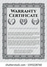 Grey Warranty. Customizable, Easy to edit and change colors. With linear background. Lovely design. 