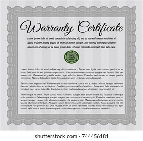 Grey Warranty. Elegant design. Customizable, Easy to edit and change colors. With quality background. 