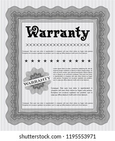 Grey Warranty. Nice design. With great quality guilloche pattern. Customizable, Easy to edit and change colors. 