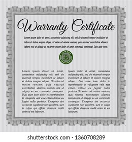 Grey Warranty. Printer friendly. Customizable, Easy to edit and change colors. Modern design. 