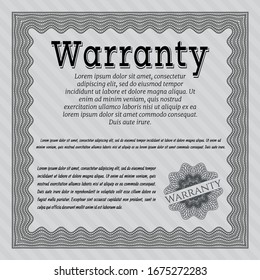 Grey Warranty. Printer friendly. Superior design. Detailed. 