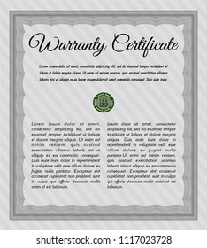 Grey Warranty. Superior design. Printer friendly. Customizable, Easy to edit and change colors. 