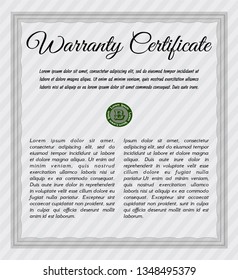 Grey Warranty template. Nice design. With linear background. Customizable, Easy to edit and change colors. 