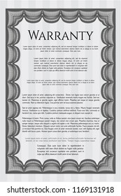 Grey Warranty template. Perfect design. Customizable, Easy to edit and change colors. Easy to print. 