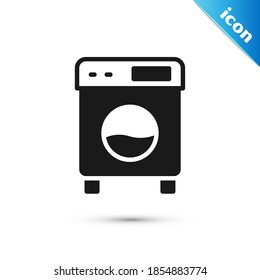 Icono del lavaparabrisas gris aislado en fondo blanco. Icono de lavadora. Lavadora de ropa - lavadora. Símbolo del dispositivo residencial.  Vector