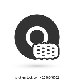 Grey Washing dishes icon isolated on white background. Cleaning dishes icon. Dishwasher sign. Clean tableware sign.  Vector