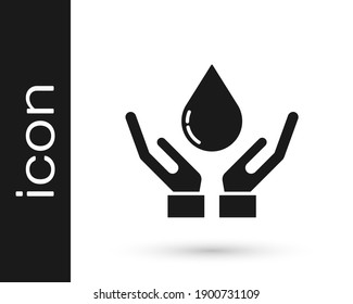 Grey Washing hands with soap icon isolated on white background. Washing hands with soap to prevent virus and bacteria.  Vector Illustration