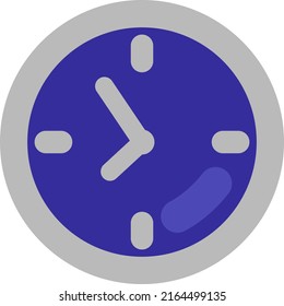 Grey watch, illustration, vector on a white background.