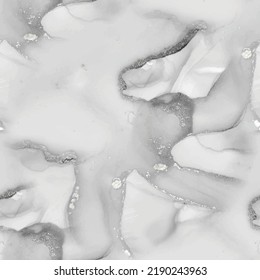 Grey Water Color Marble. Gray Alcohol Ink Vector. Light Wall Pattern. Gold Luxury Seamless Vector. Gold Art Tile. Grey Seamless Background. Silver Alcohol Ink Watercolor. Abstract Marble Watercolor