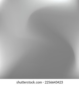 Grey Water Curve Sky Light Gradient Background. Metallic Fluid Silver Blurred Smooth Surface. Aluminium Wavy Calm Dark Wallpaper. Dynamic Monochromatic Liquid Soft Water Swirl Gradient Mesh.