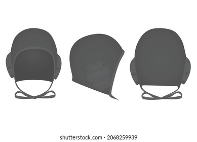 Grey water polo cap. vector