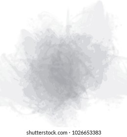 grey watercolor blotch pattern with visible blurred strokes on white background, vector illustration