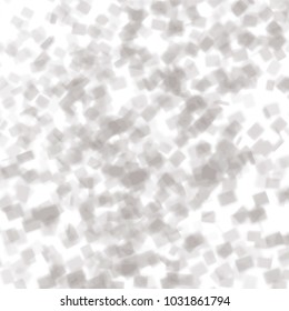 grey watercolor speckle pattern with squared spots on white background, vector illustration