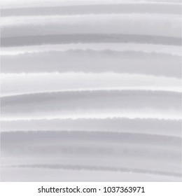 grey watercolor striped background pattern with irregular rippled curved horizontal lines in different shades, vector illustration