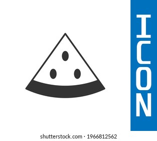 Grey Watermelon icon isolated Grey background.  Vector