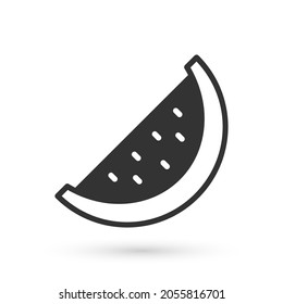 Grey Watermelon icon isolated on white background.  Vector