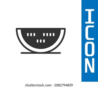 Grey Watermelon icon isolated on white background.  Vector