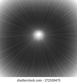 Grey Wave Background. Grey Star Bust. Sun Rays Background.