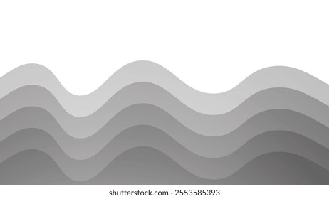 Grey wave design vector image for element design backdrop or presentation