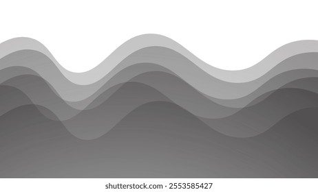 Grey wave design vector image for element design backdrop or presentation