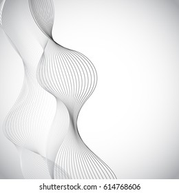 Grey wave line graphic