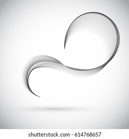 Grey wave line graphic