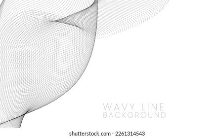 Grey Wave Lines Background. Abstract background, vector template for your ideas, lines texture, wavy lines texture. For design resources