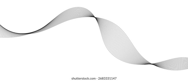 Líneas de onda gris sobre fondo blanco