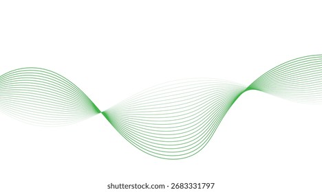 Grey Wave Lines on White Background