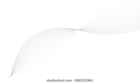 Linhas de Onda Cinza no Plano de Fundo Branco