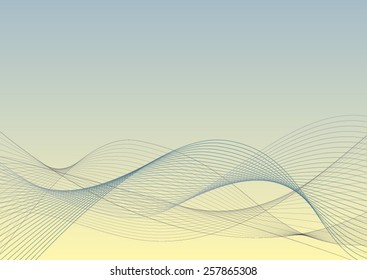 grey waves on yellow background