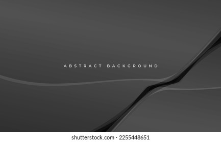 Grey wavy 3d abstract background. Vector illustration