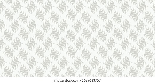 Grey wavy line abstract geometric seamless pattern. vector grey wave texture. modern geometric curve on white background.