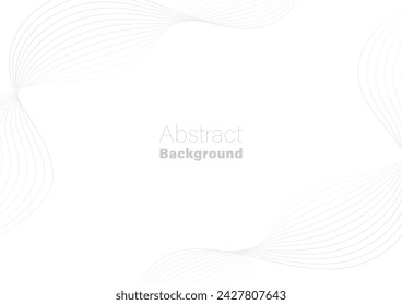 grey wavy line on white abstract background vector illustration template for poster flyer banner