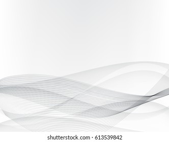 Grey wavy lines and waves.Abstract background.
