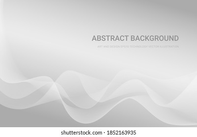 Grey wavy smoke abstract background.
