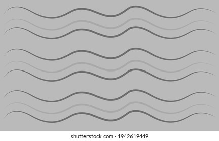 grey Wavy smooth lines pattern background