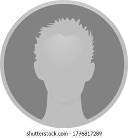 Avatar de la web gris. ilustración vectorial
