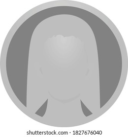 Grey  web avatar. vector illustration