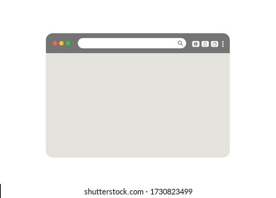 grey web browser isolated on white background vector