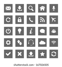 Grey web icons